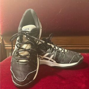 ASICS Black and White Volleyball Shoes